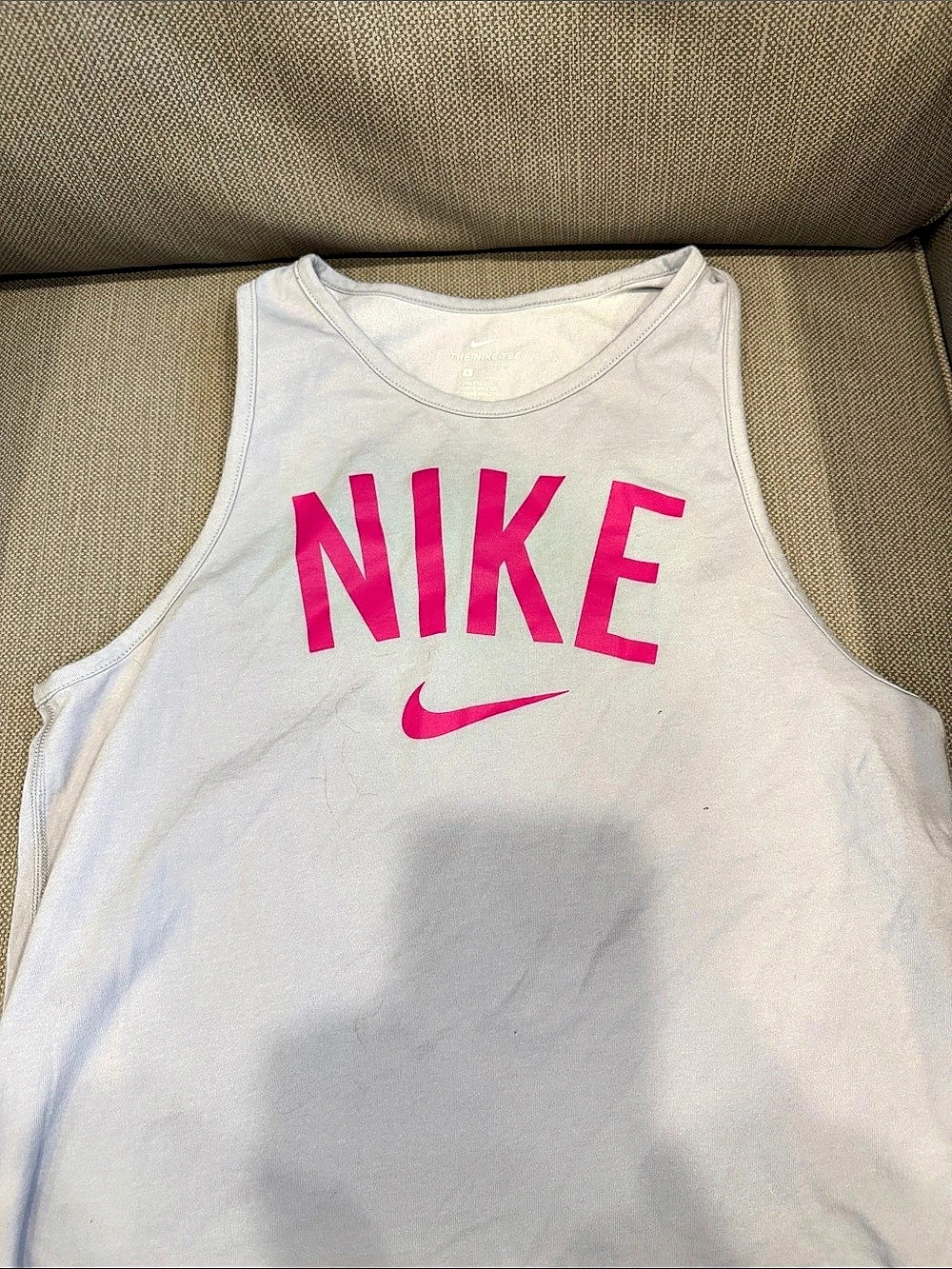 Nike Women's Tank Top in White & Pink
